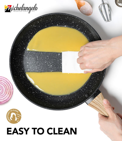 Michelangelo granite coating reduces sticking and simplifies cleanup.