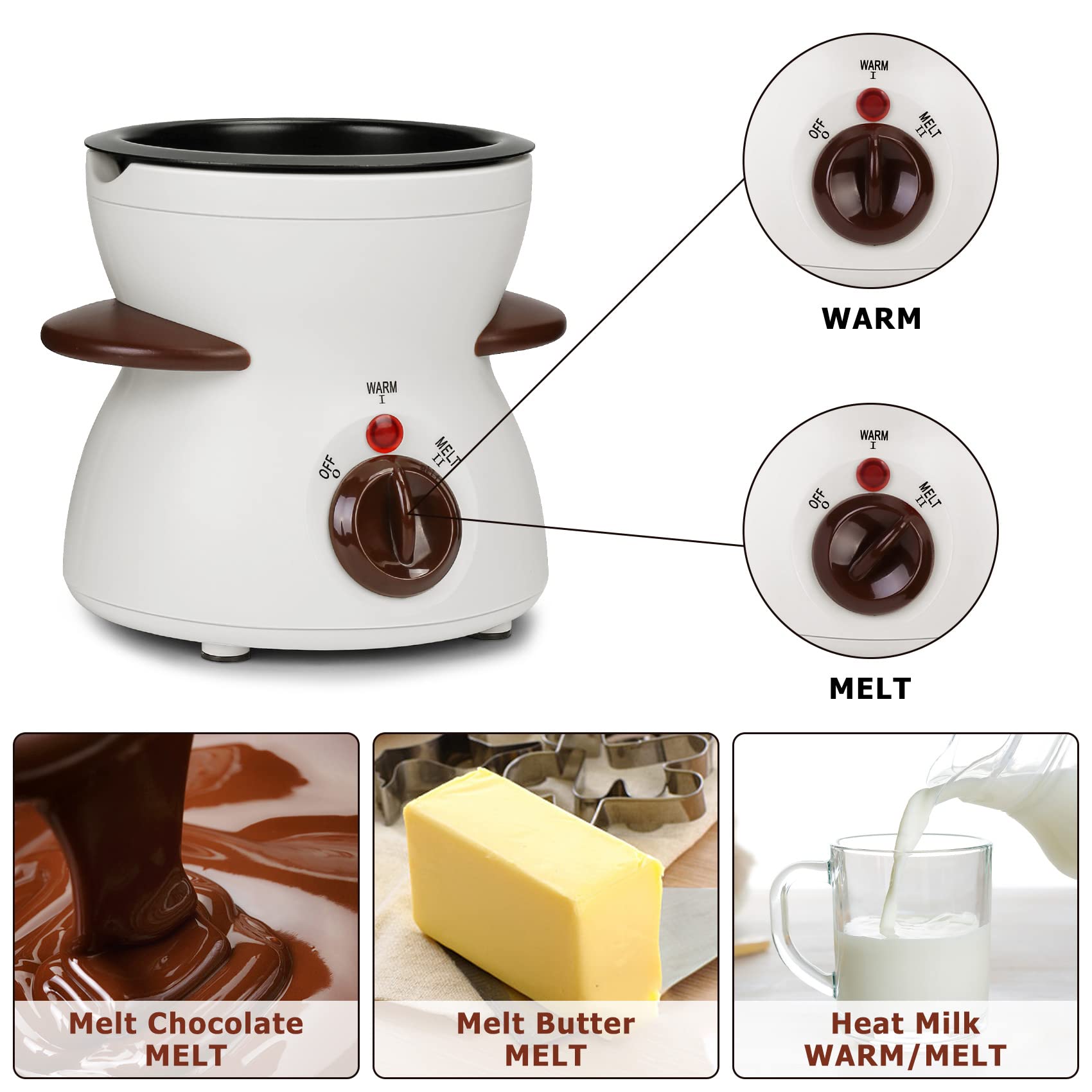 Micnaron ten dipping forks included for sharing chocolate with friends