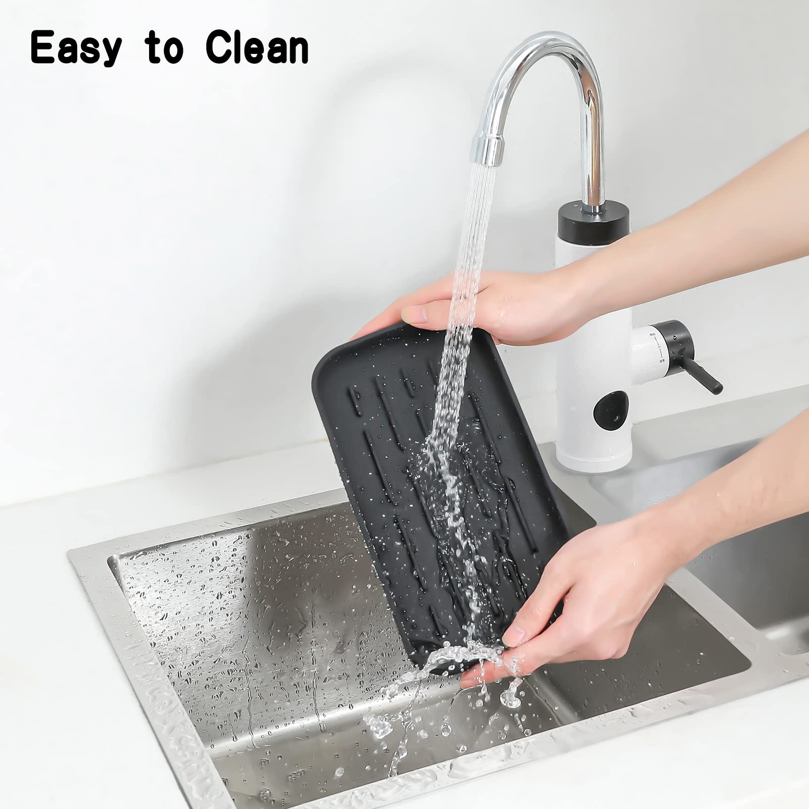 MicoYang multi-use tray holds dish soap, scrubbers, and small bottles.