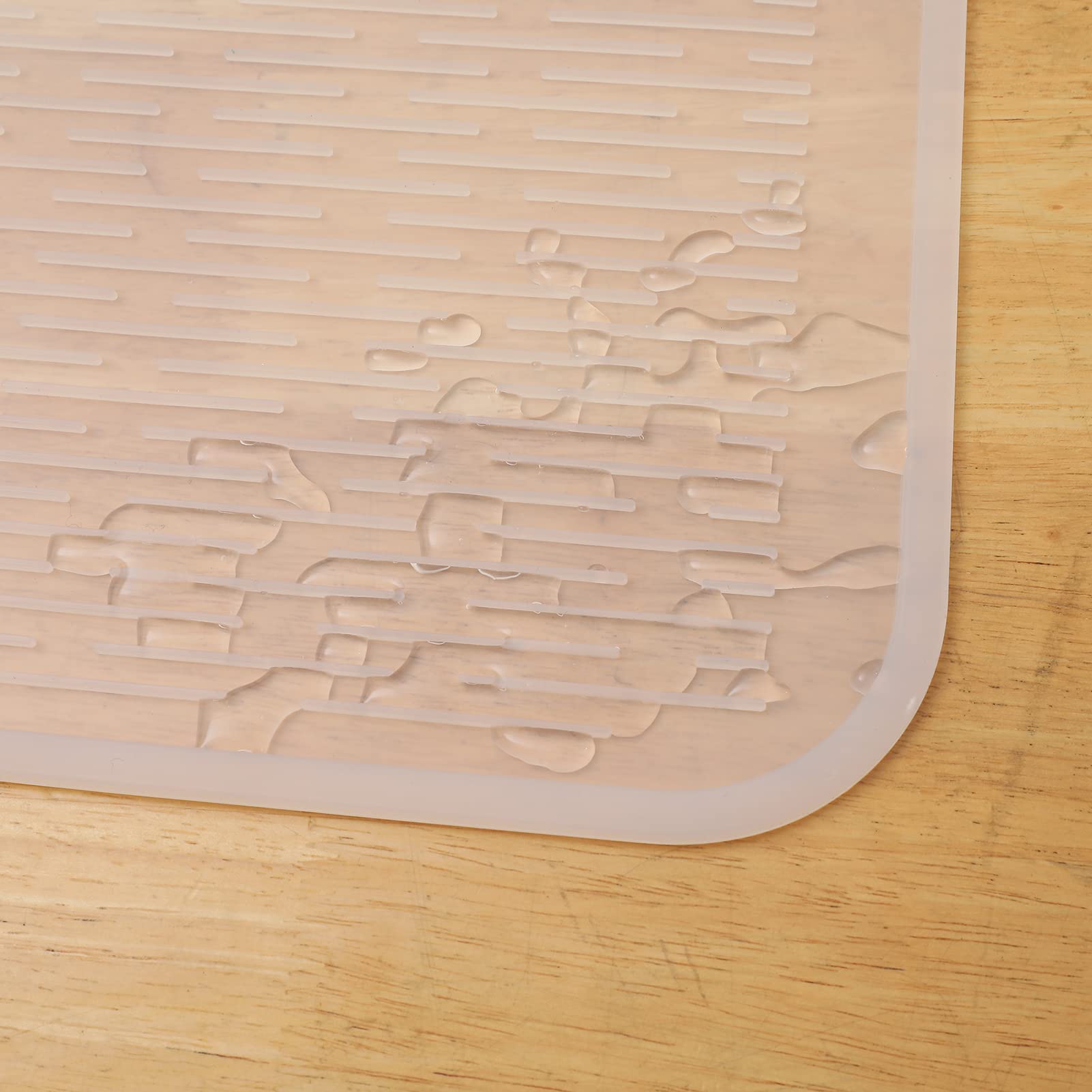 MicoYang silicone dish drying mat in 2XL size suitable for large counters and dishes.
