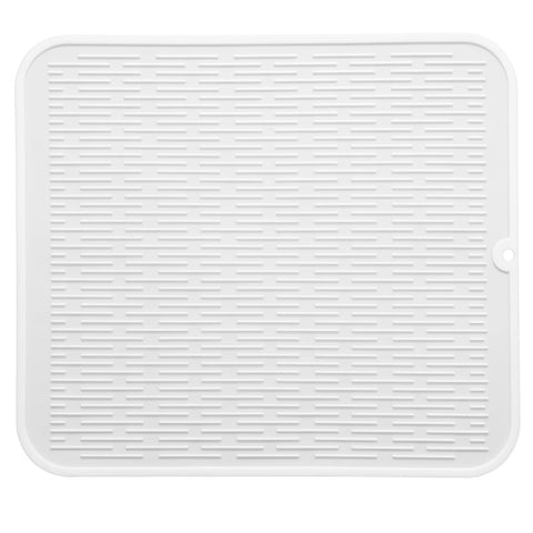 MicoYang silicone drying mat on the kitchen counter aids quick air-drying and counter protection