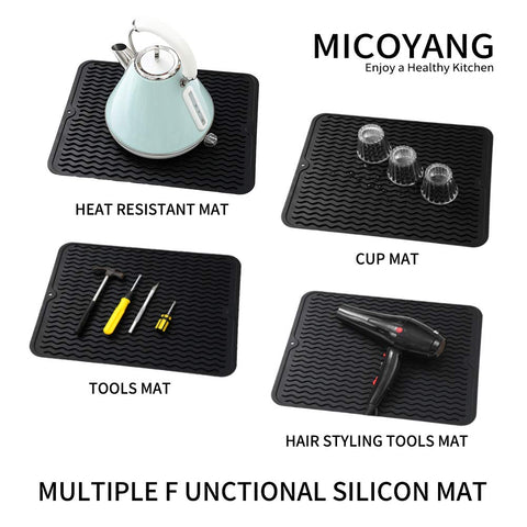 MicoYang silicone drying mat as drawer liner, soft yet protective.