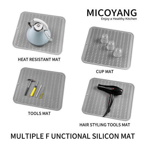 MicoYang silicone drying mat as fridge or drawer liner protecting surfaces