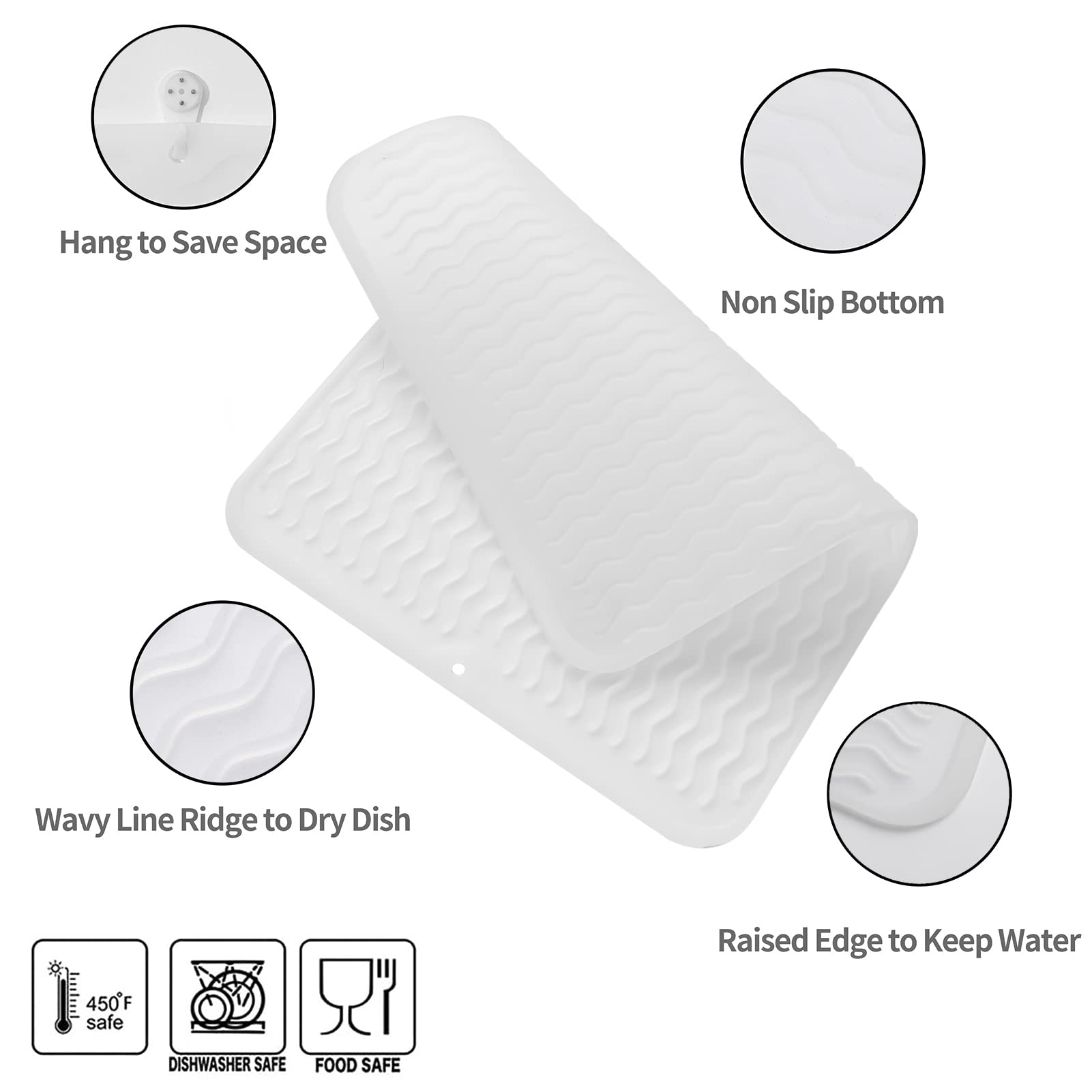 MicoYang silicone drying mat in fridge as a liner to keep shelves neat