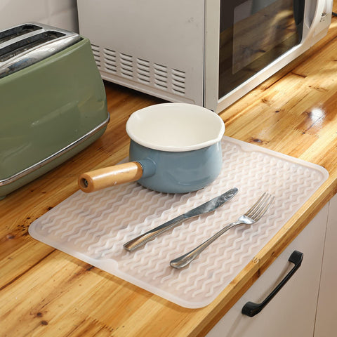 MicoYang silicone drying mat heat resistant up to 450°F for hot cookware