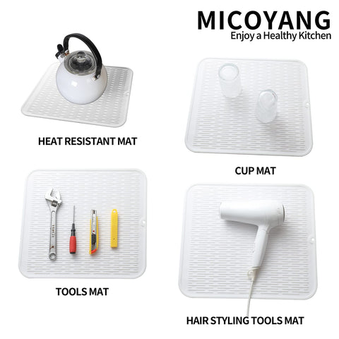 Heat-resistant MicoYang mat withstands hot items up to 450°F without damage