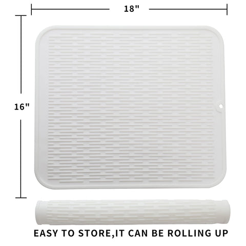 Rolled MicoYang mat saves space and simplifies storage in small kitchens