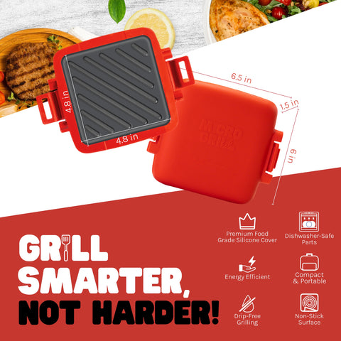 Micro Grill compact travel design fits in bags and dorms.