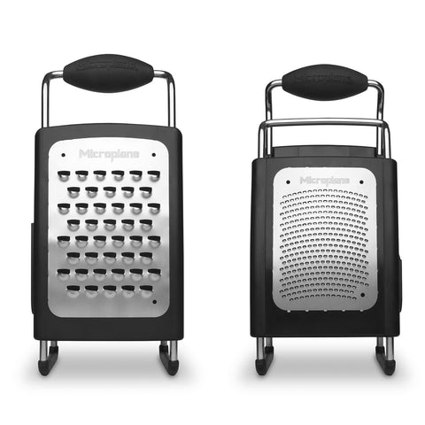Microplane four-sided box grater extra coarse blade, great for hard cheeses.