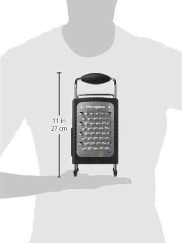 Microplane four-sided box grater fine blade, perfect zesting and fine grating.