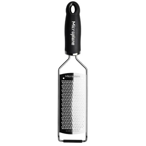 Microplane Gourmet Series grater adds citrus zest for bright flavor.