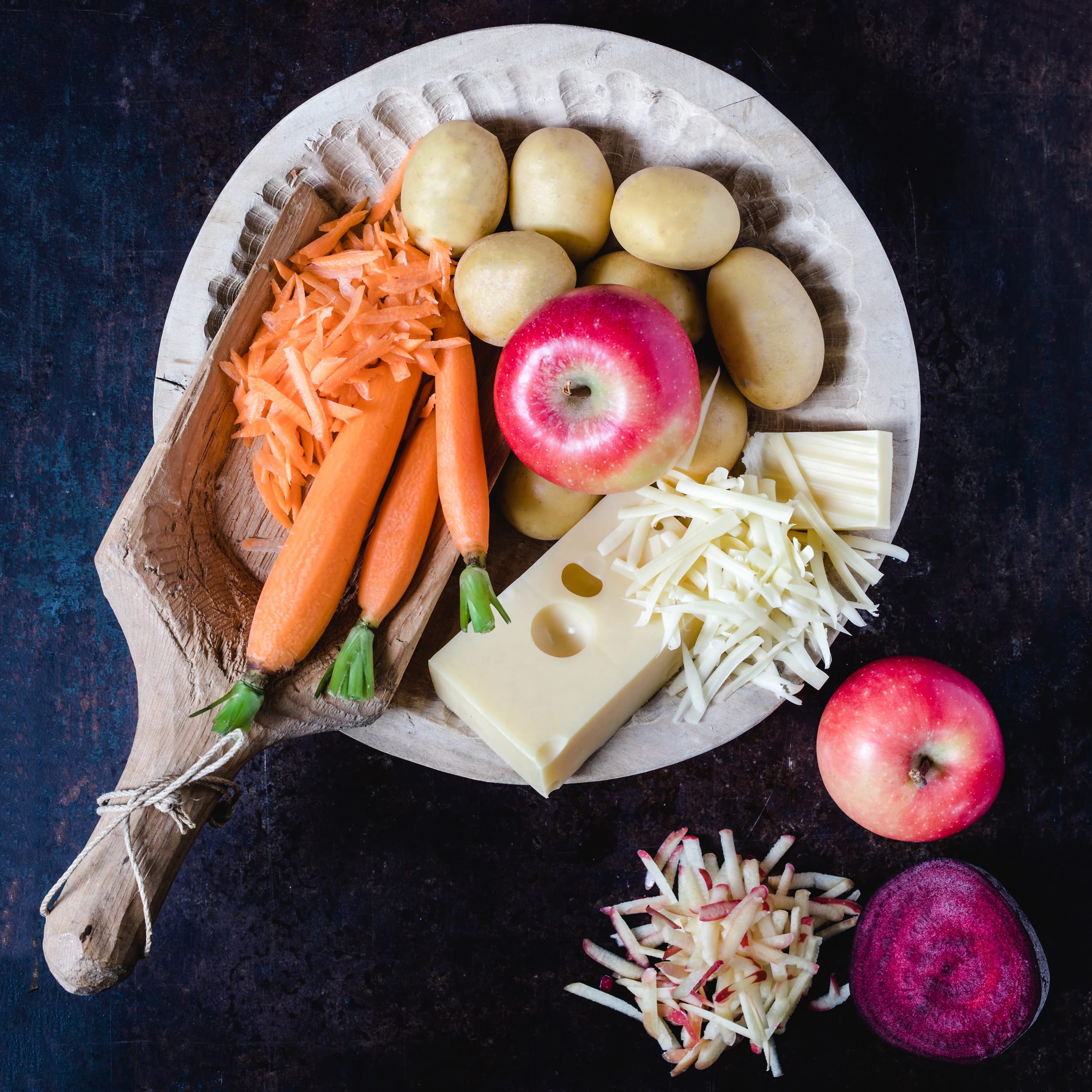 Microplane Home Series Extra Coarse Grater shreds cabbage for fresh coleslaw