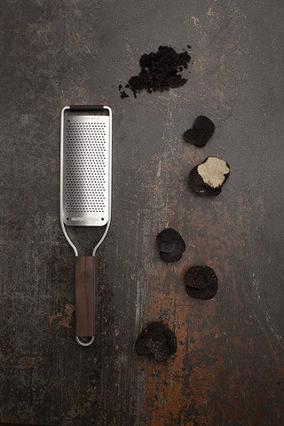 Microplane Master Series wood-handle grater zesting citrus for vibrant, aromatic dishes