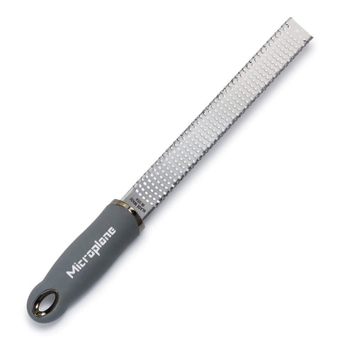 Microplane Premium Classic Grey-handle grater showing durable design