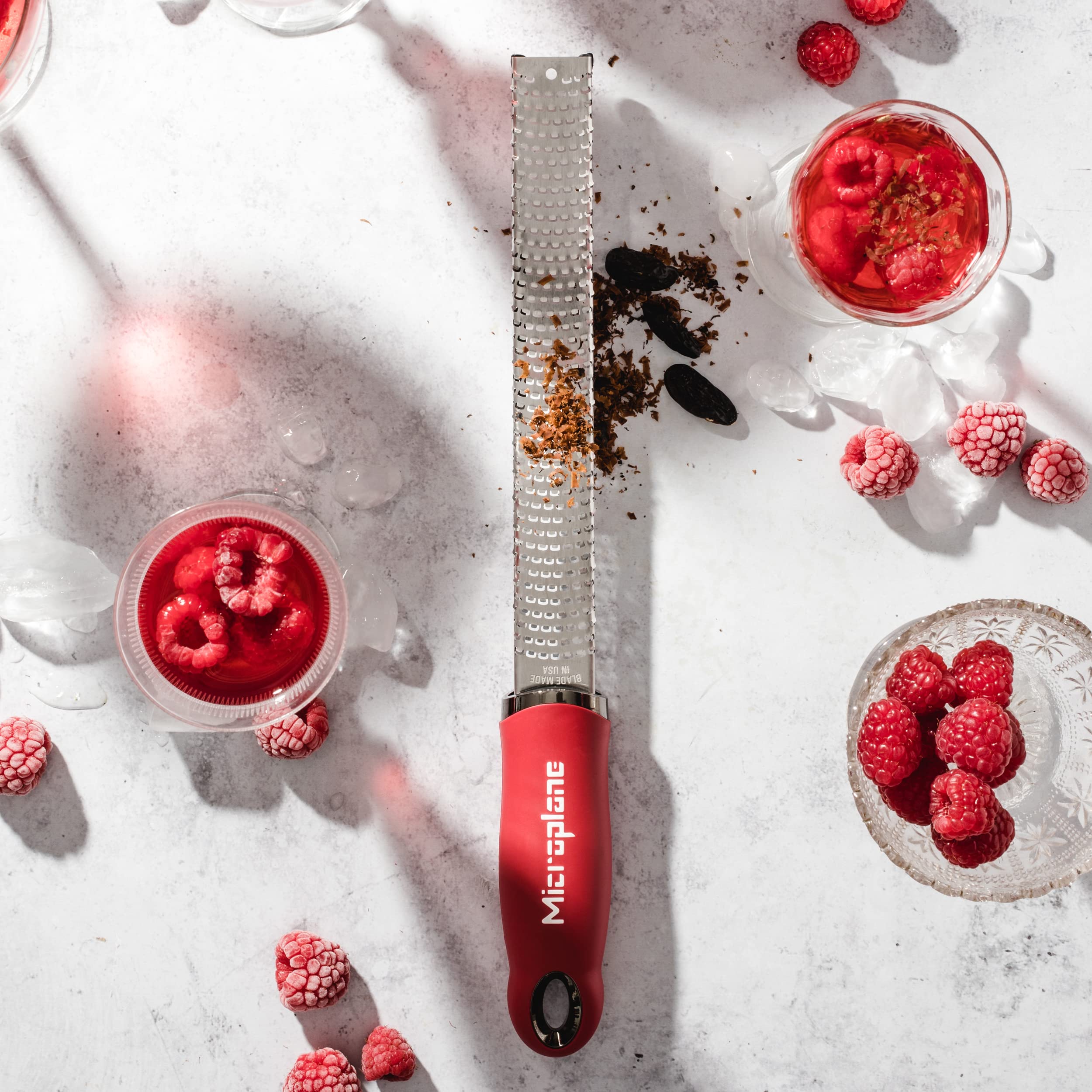 Microplane Premium Classic Zester magnetic end for easy hanging.