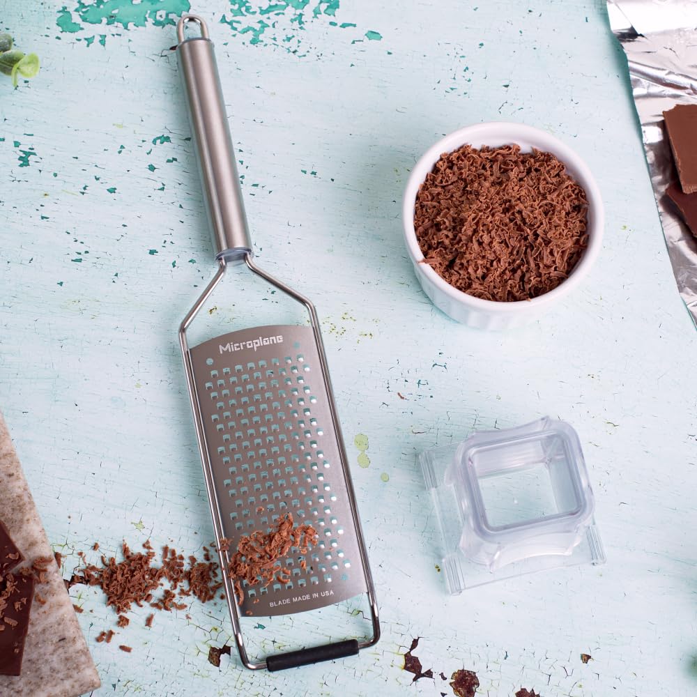 Microplane Professional Coarse Grater for horseradish releases sharp aroma for sauces.