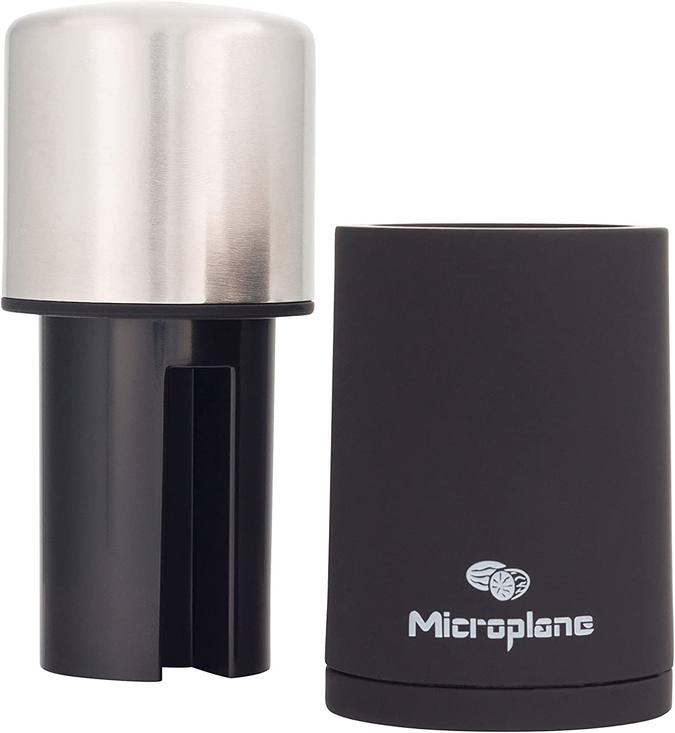 Luxurious finish on Microplane spice mill enhances kitchen aesthetics