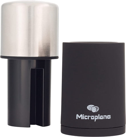 Luxurious finish on Microplane spice mill enhances kitchen aesthetics