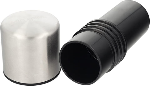 Twist-to-grind action with Microplane spice mill for precise seasoning
