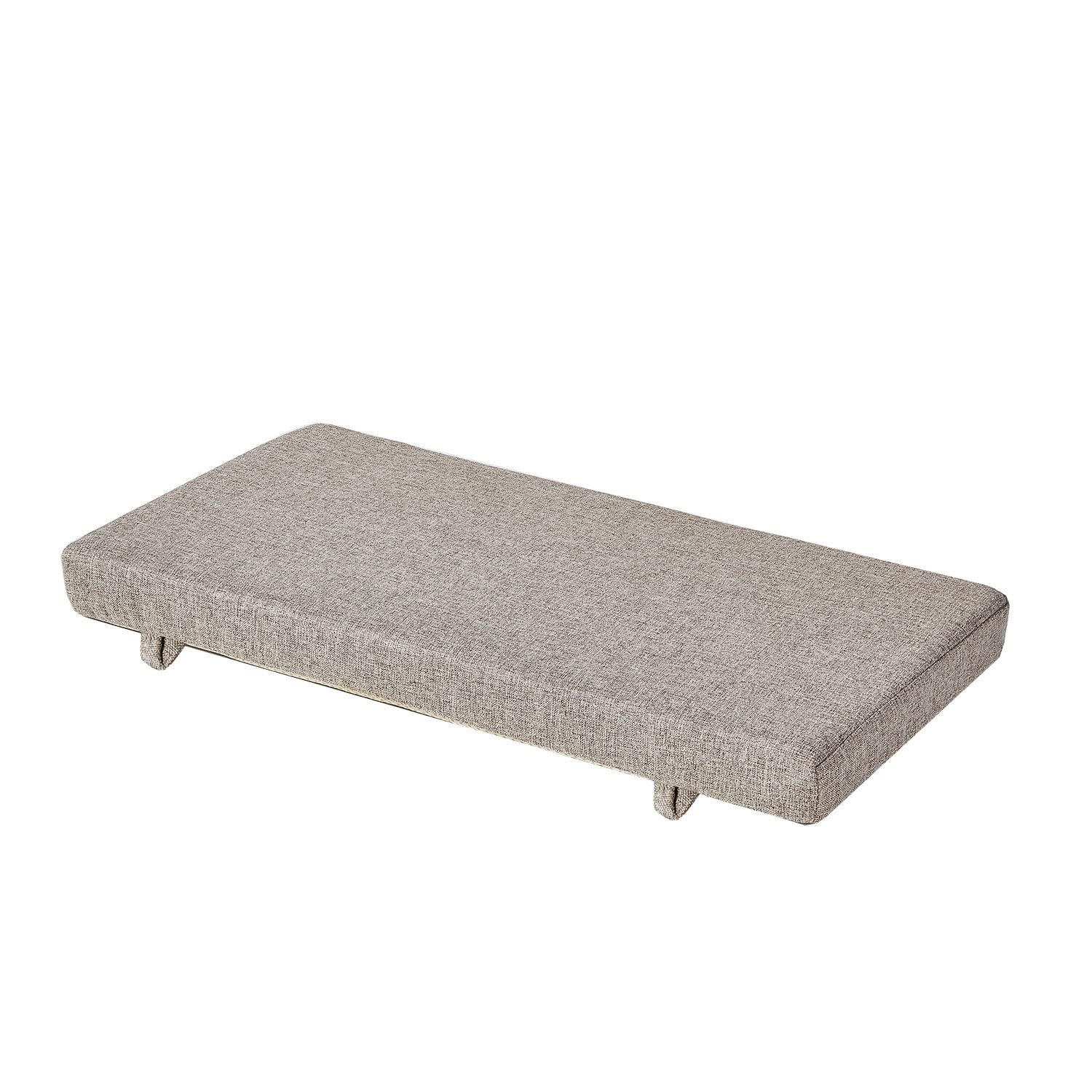 MICUSHION piano bench cushion with linen cover for comfortable indoor seating.