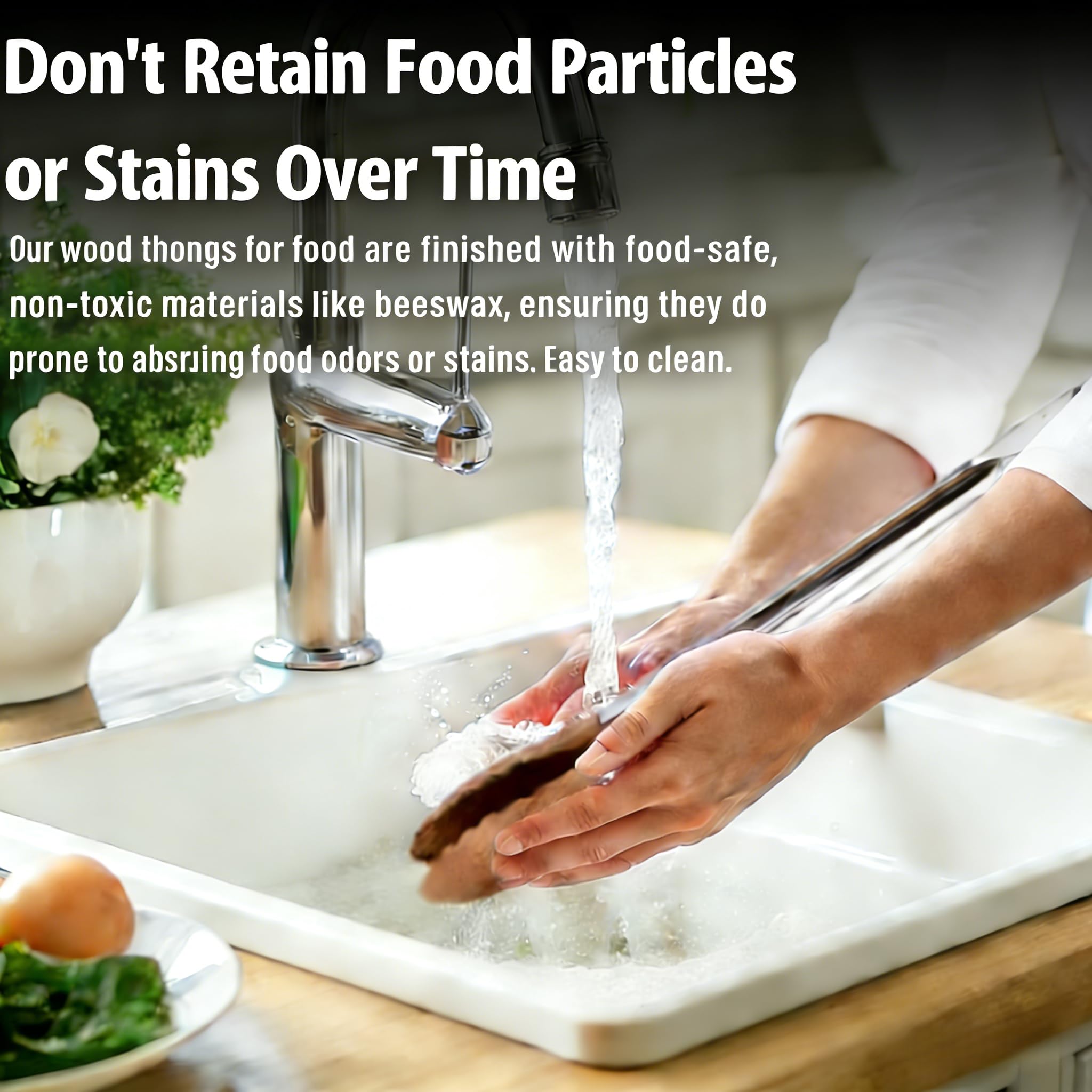 Micyples kitchen tongs resist heat and scratches to protect cookware