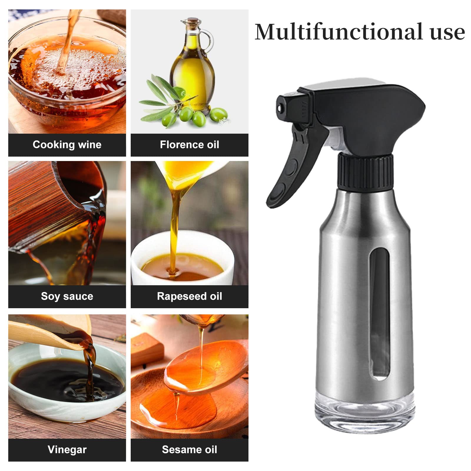 Micyples oil sprayer leak-proof cap prevents drips for a clean kitchen