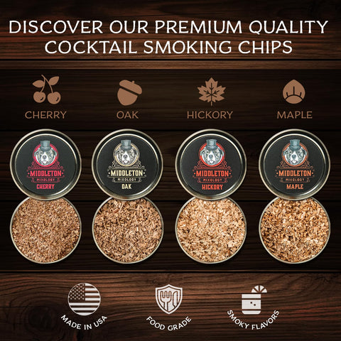 Middleton Mixology SmokeTop Oak chips add subtle vanilla toast to drinks