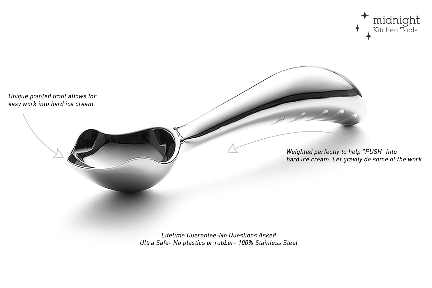 Midnight Scoop dishwasher-safe design enables quick cleanup.