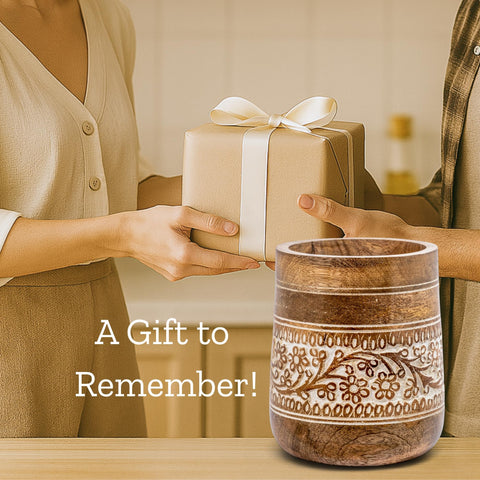 Mie Creations gift-ready utensil holder for holidays.
