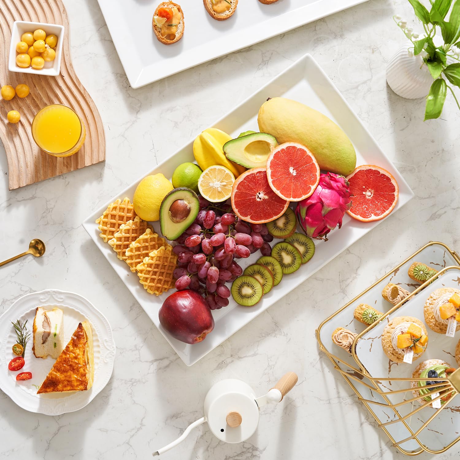 MIECOO large rectangle platter ideal for weddings, holidays, and buffets