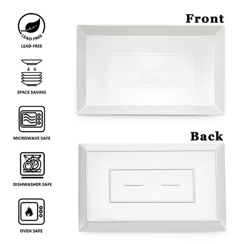 MIECOO white rectangle serving platter adds elegant decor for desserts and cheeses