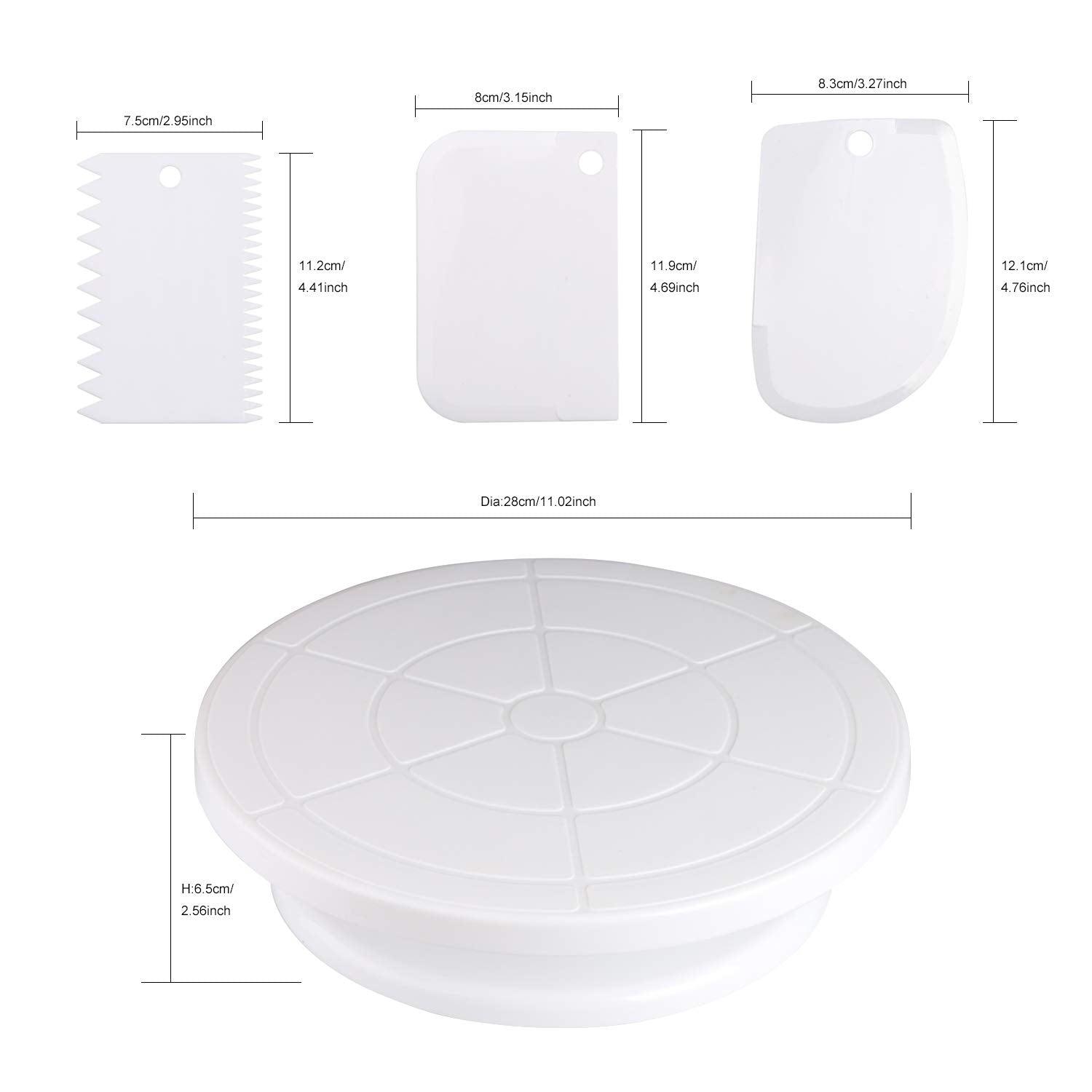 Miecux decorating comb and icing smoother for clean edges