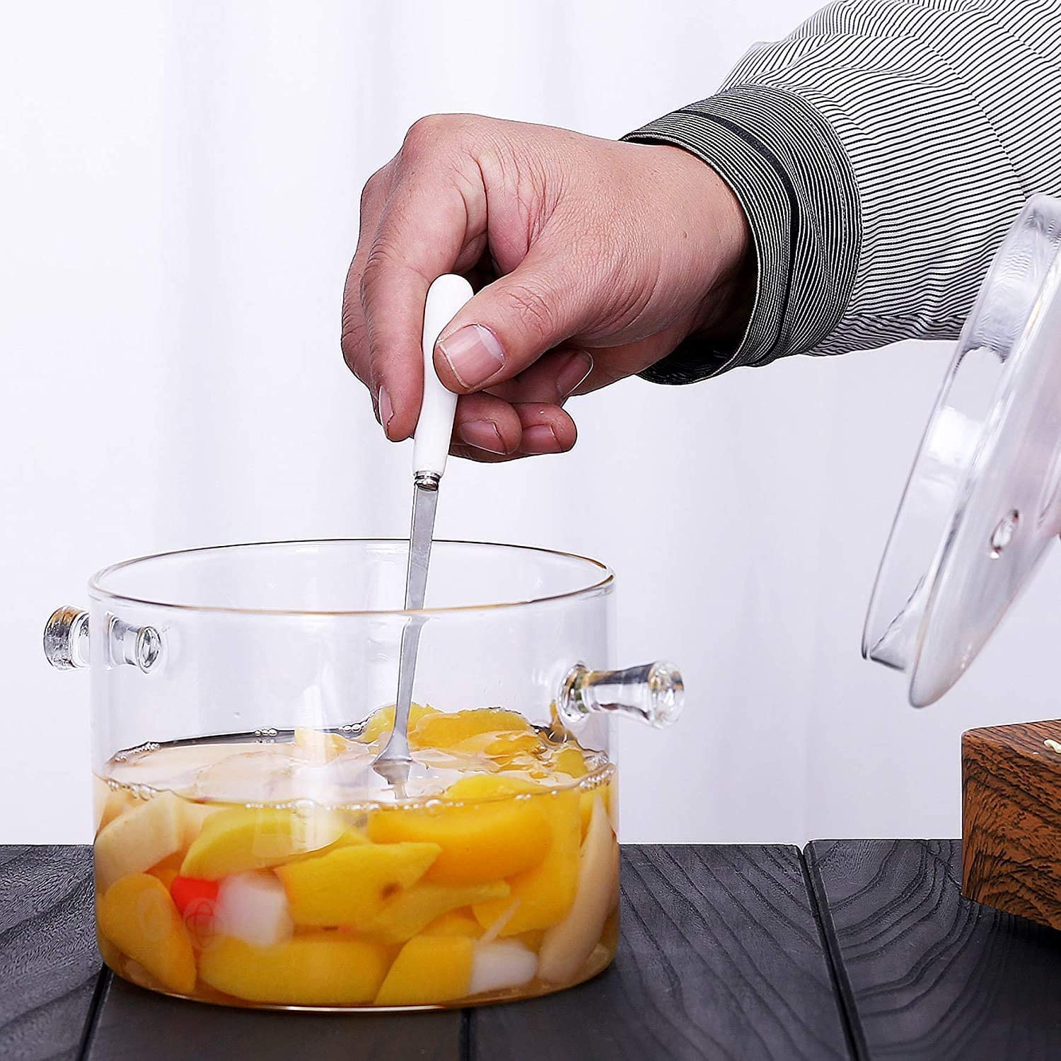 Miecux glass cooking pot heat-resistant design withstands high temperatures
