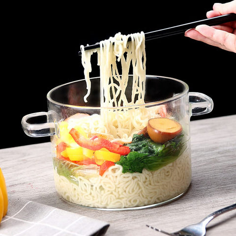 Miecux Glass Saucepan ideal for pasta, soup, milk warming, or baby food prep.