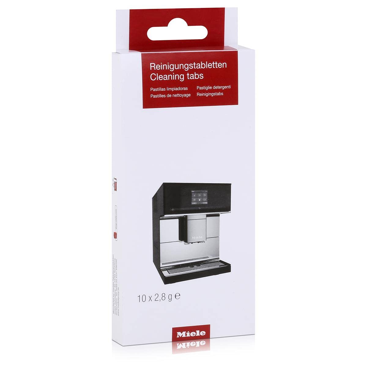 Miele cleaning tablets for coffee machines remove oil and residue for better performance.