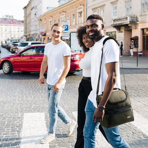 MIER Adult Lunch Box large capacity in Army Green for meals and drinks