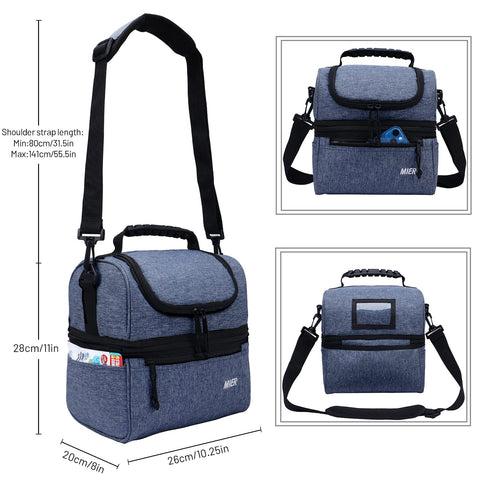 MIER bottom cold-leakproof compartment highlighted for drinks and perishable items.