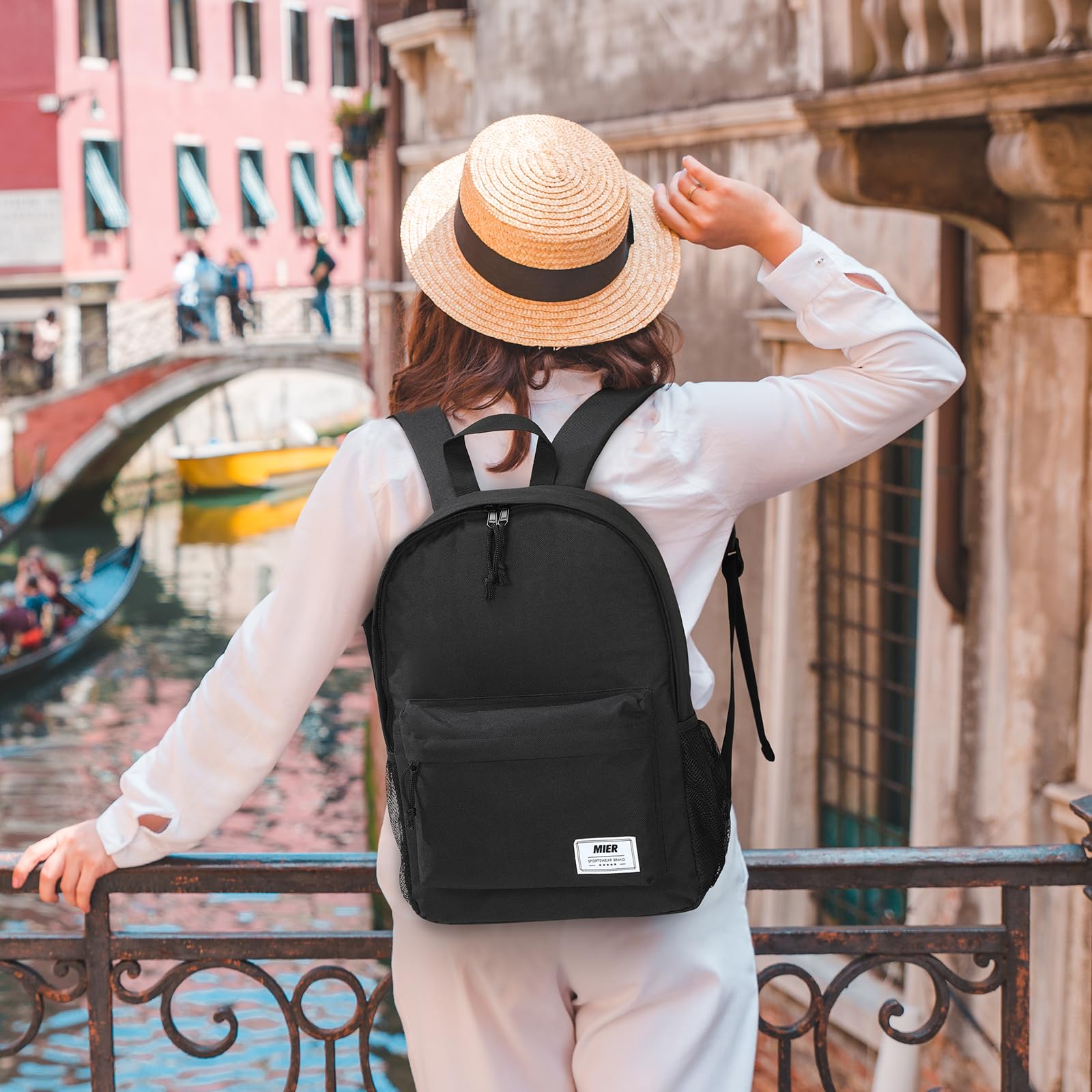 MIER insulated-backpack lunch black color ideal for daily use