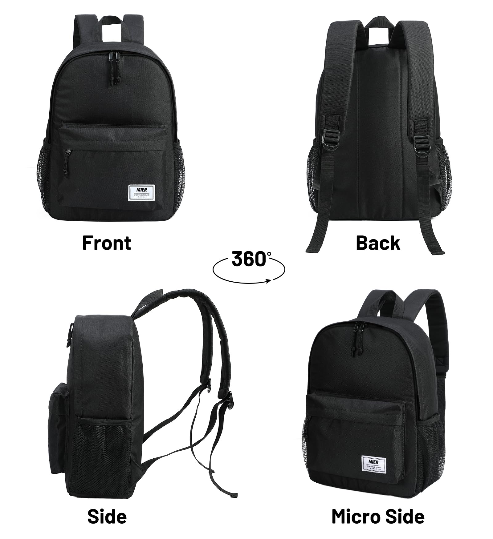 MIER insulated backpack lunch compartments help organize meals and snacks