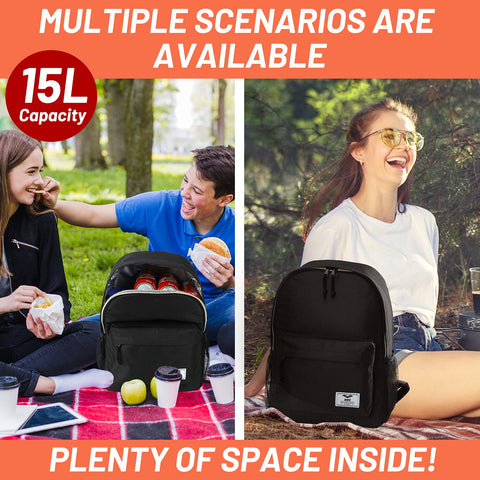 MIER insulated-backpack lunch ready-for-ice-packs keeps freshness longer