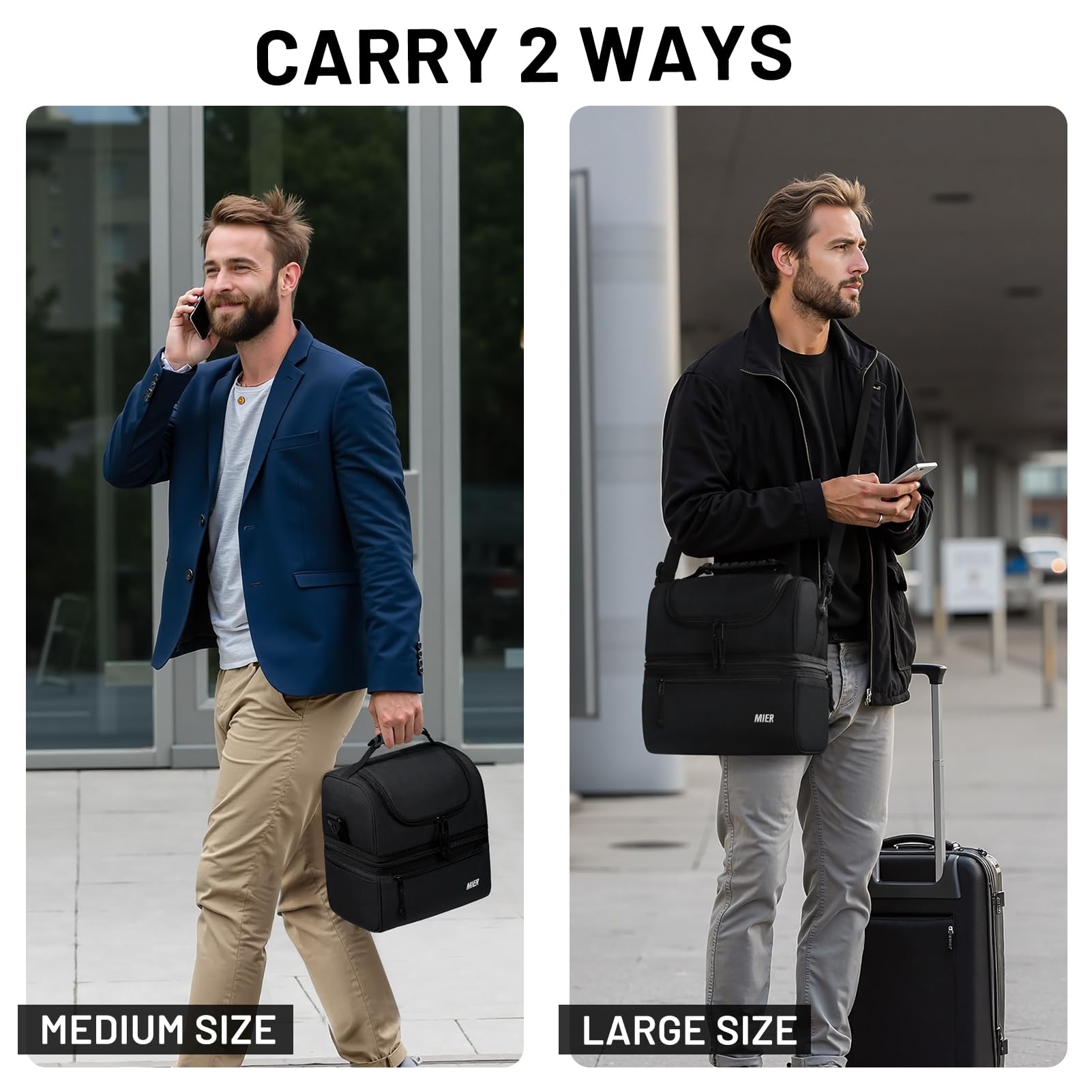 MIER side pockets hold keys or cards