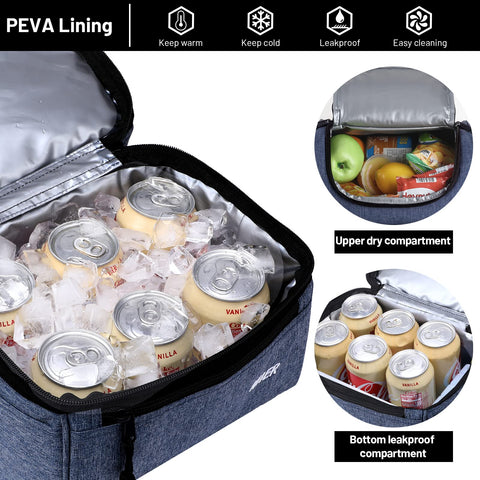 MIER top dry-compartment opening shown for easy access to snacks and fruits.