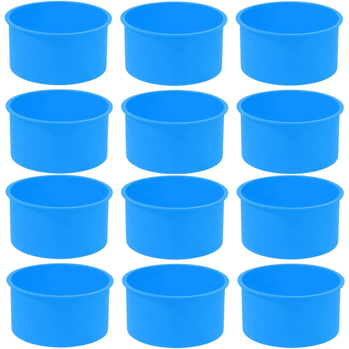 Mifengda blue round silicone cake mold for easy mini cake release