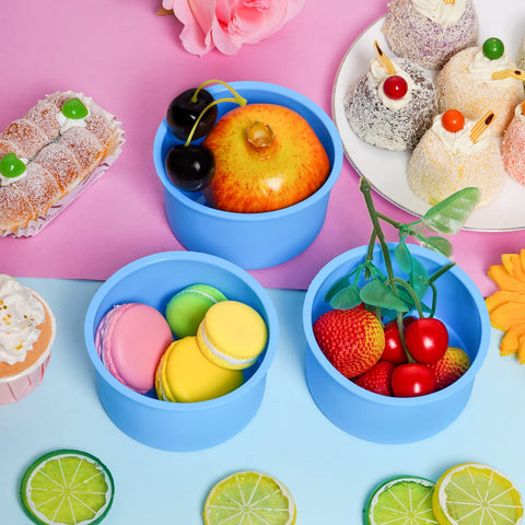 Mifengda blue round cake molds are easy to store and stack