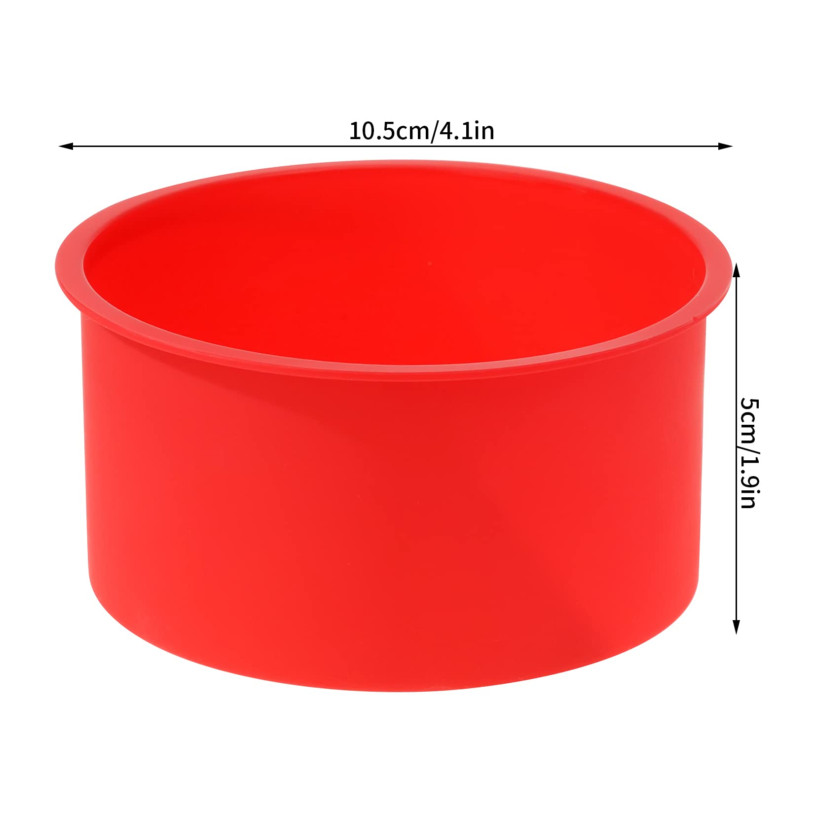 Mifengda round 4-inch red silicone cake mold for quick baking.
