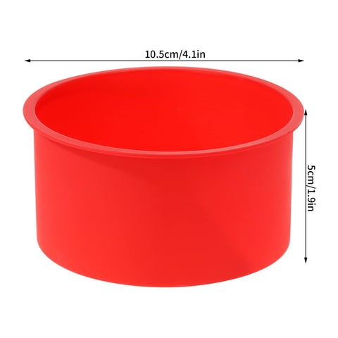 Mifengda round 4-inch red silicone cake mold for quick baking.