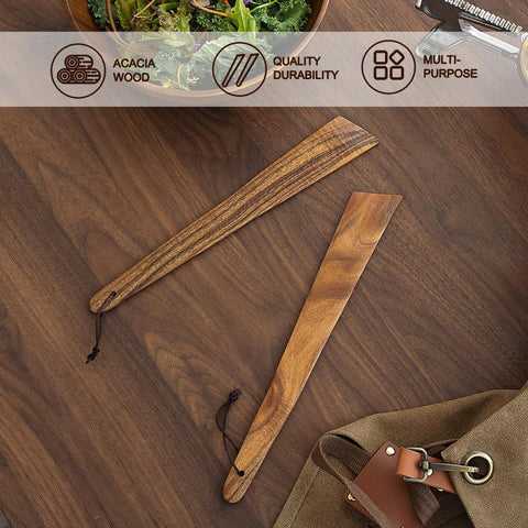 MIGAKU HOME acacia wooden utensils set shown on counter for everyday durability