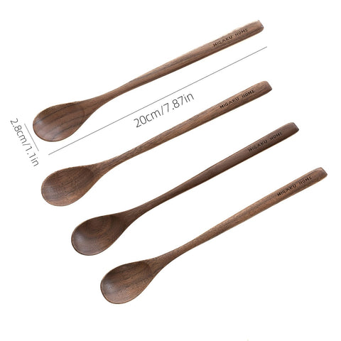 MIGAKU HOME Black Walnut spoon with smooth finish protecting cups and hands