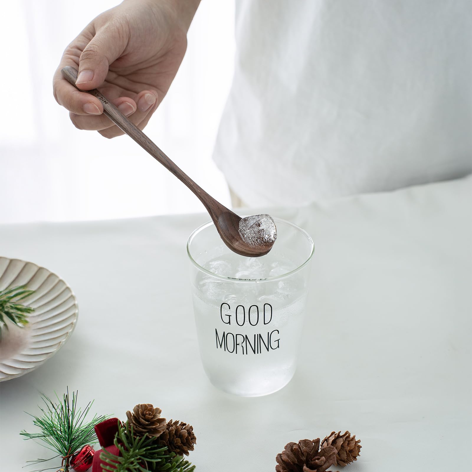 MIGAKU HOME Black Walnut spoon with no coatings for safe daily dining