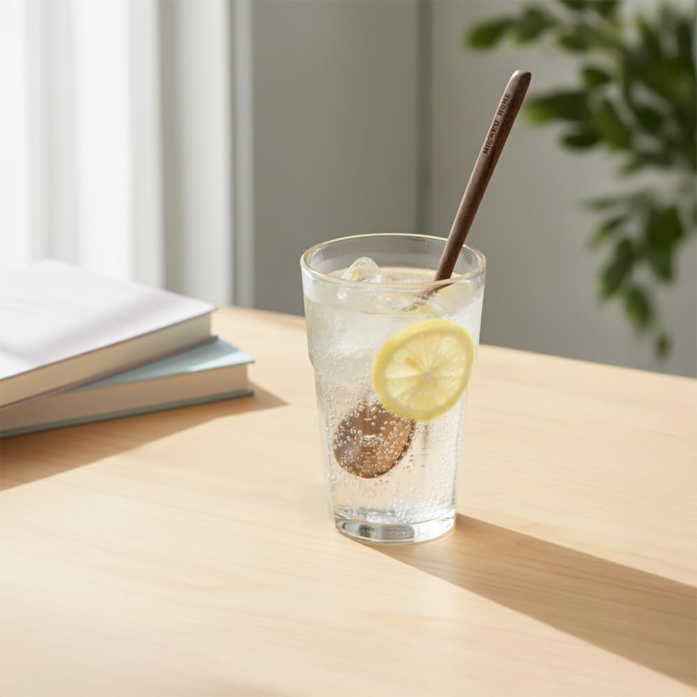 MIGAKU HOME Black Walnut tea stirrer ideal for cozy cups and infusions